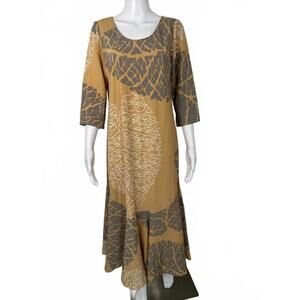 Manuheali‘i Hawaii Abstract Maxi Dress M Boho Resort Aloha Style